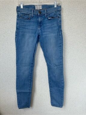 Current/Elliott The Ankle Skinny Jeans Size 27 Richland Blue Stretch Denim